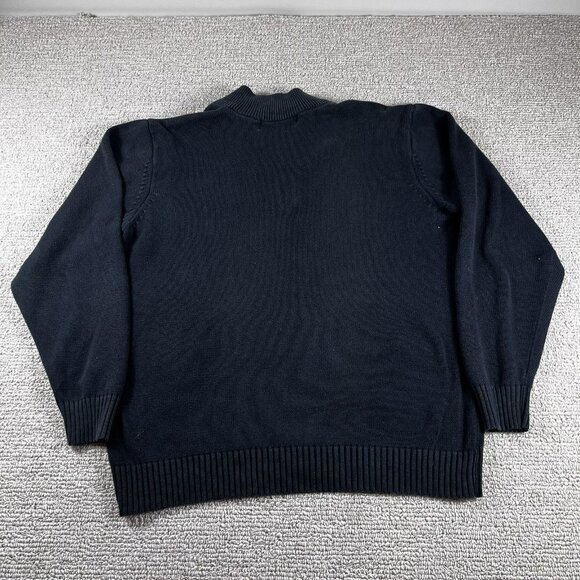 Oscar De Larenta 1/4 Zip Sweater Black Men’s Size Large - Picture 7 of 7